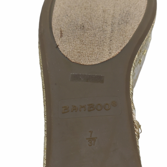 Bamboo Infinity Knot Metallic Platform Espadrille - Picture 11 of 13